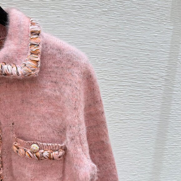 CHANEL Pink Textured Jacket - Picture 3 of 8